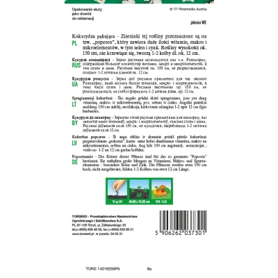 KUKURYDZA PŁOMYK Nasiona Pękająca Popcorn